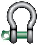 Green Pin Screw Pin Bow Shackles G4161