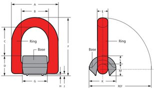 Crosby KUPLEX KWLR Weldable Lifting Ring